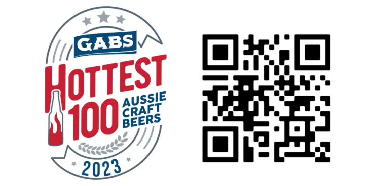 GABS Hottest 100 beer logo and QR code