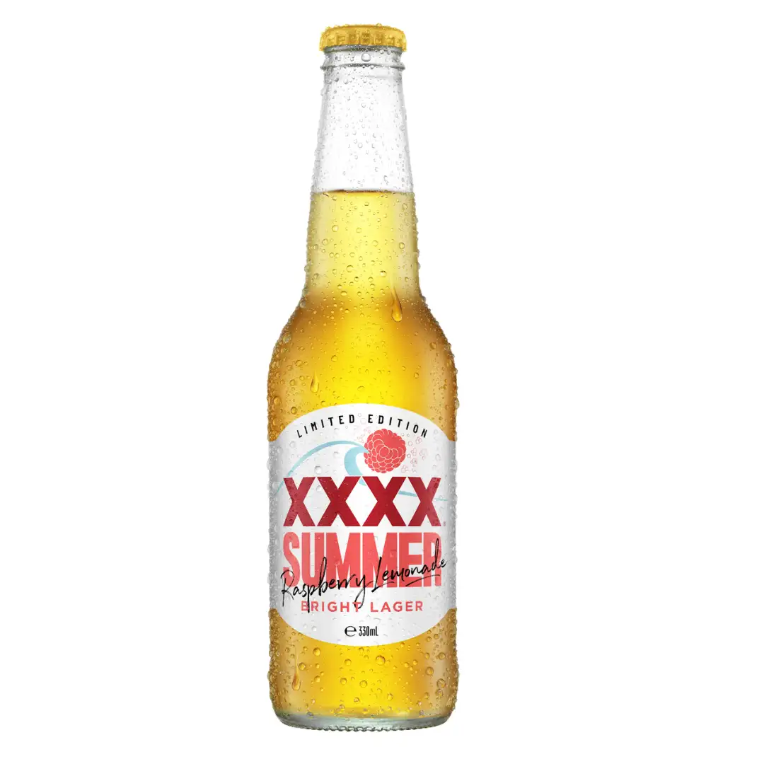 Bottle of XXXX Raspberry Lemonade Lager