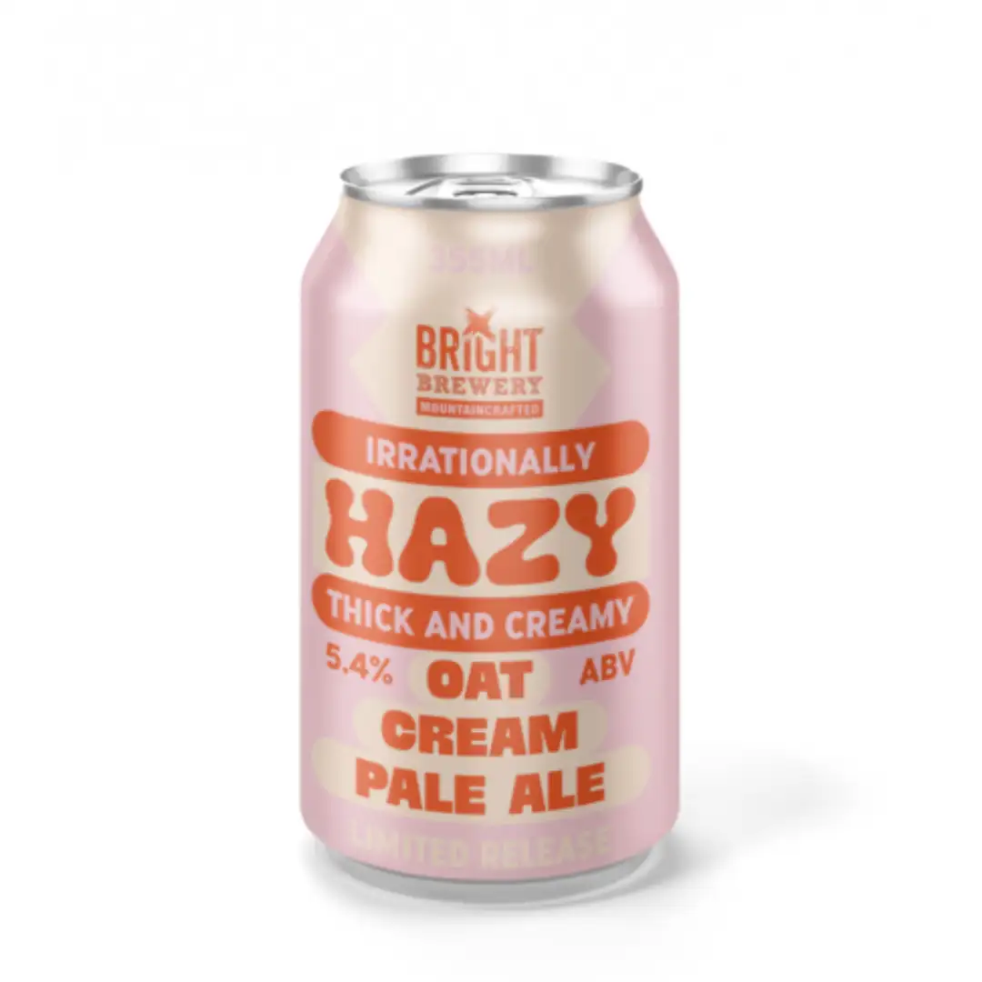 Can of Irrationally Hazy Oat Cream Pale Ale by Bright Brewery