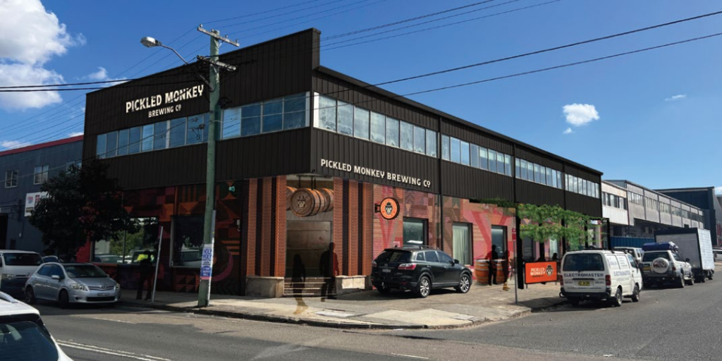 Exterior of Pickled Monkey Brewing's new venue
