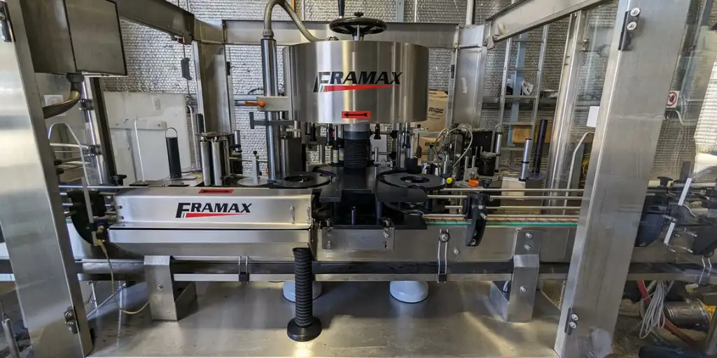 Framax bottling line and labeller