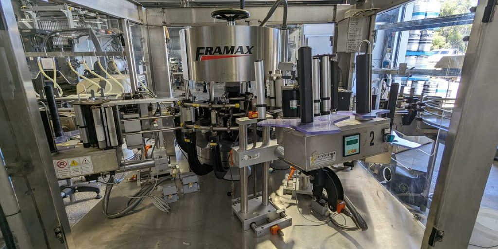 Framax bottling line and labeller