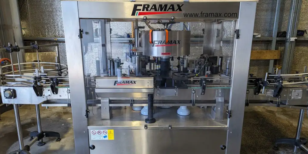 Framax bottling line and labeller