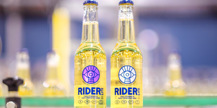 Two bottles of Rider Lite beer by Good Drinks