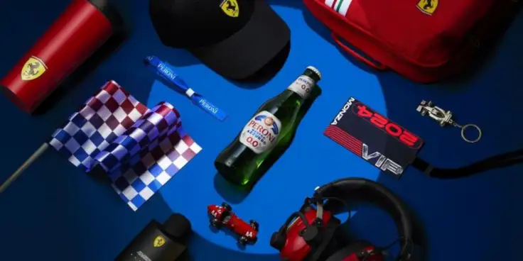 Peroni Nastro Azzurro 0.0% partnership with Ferrari