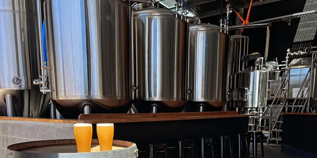 Breakwall Brewing's new brewing tanks