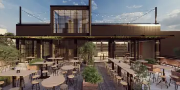 Rooftop exterior of Brewmanity building