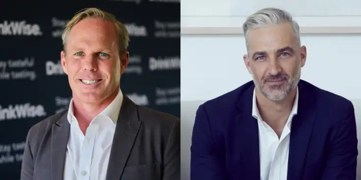 DrinkWise CEO Simon Strahan (left) and Dr. Andrew Rochford (right)